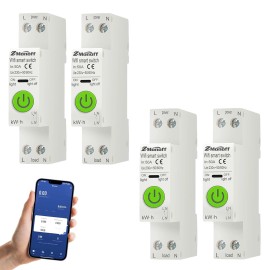 Unbranded/Generic 1/2/3/4Packs Smart WiFi Circuit Breaker Switch Energy Monitor Smart Timer Y9A6 - 3 Packs