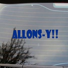 Cosplay & Fan Gear Allons-y Doctor Vinyl Decal (Sapphire Blue)