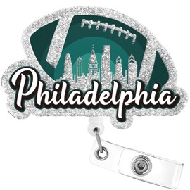 Aoryalps Philadelphia City Badge Reel Holder, Retractable with ID Clip for Nurse Nursing Name Tag Card Nursing Student Teacher Doctor Medical Assistant Work Office Clip-Gifts for Nurse