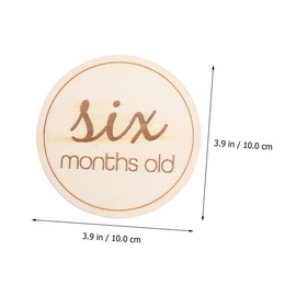 BESPORTBLE 12pcs Newborn Milestone Cards Creative Birthday Photography Props Round English Letter Design for Sharing Growth and Memories