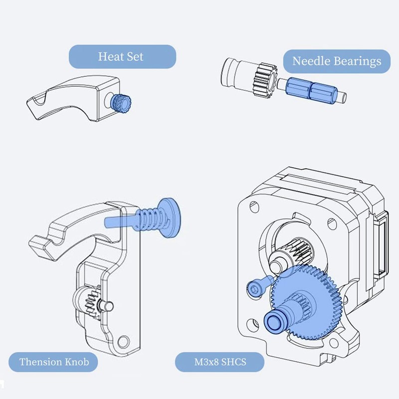 High Quality Extruder Dual Gear Kit 3D Printer Hardware Accessories
