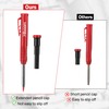 Hiboom 3 Pack Solid Carpenter Pencil with Pencil Cap and