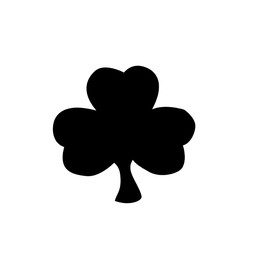 Shamrock Iron On Decal, Graphic Clover Vinyl Patch TShirt Transfer, DIY Craft, No Sew, Iron-On Most Items with Home Iron in 5 Min (Black)