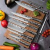 Dfito Chef Knife Sets with Roll Bag, 9 Pieces Professional