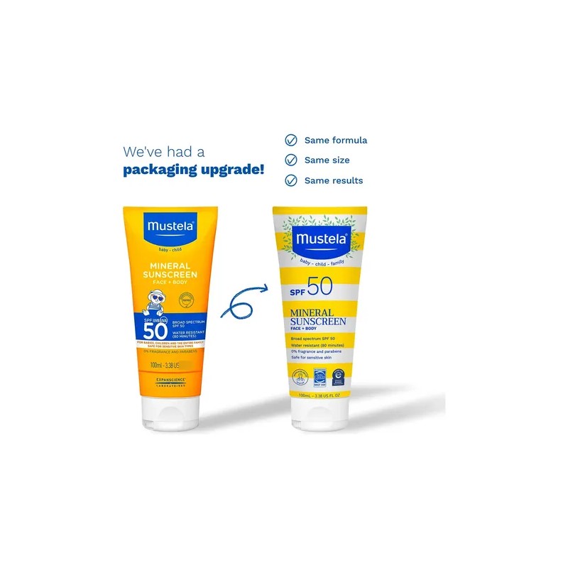 Protector Solar Mineral Spf 50 Para Bebés Y Niños 100