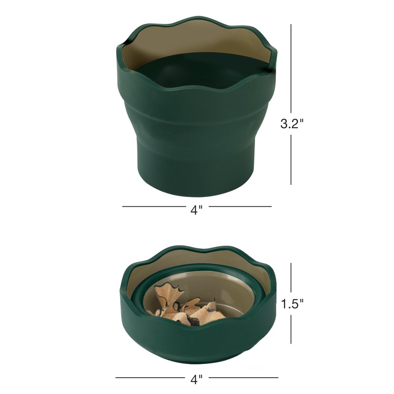 Faber-Castell Clic & Go Artist Water Cup - Dark Green,