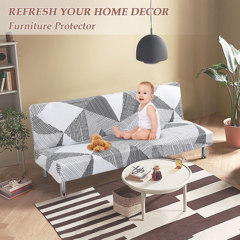 Elehealthy Funda de futón Estampada elástica para sofá Cama Funda