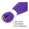 Set De 2 Extensiones De Cabello Trenzado Morado Estilo Rumi