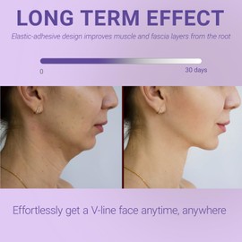 Chin Strap for Sleeping, SFUCHIN Double Chin Reducer | Adjustable Comfort fit | 100% Hypoallergenic Strong Support Facial Muscle Face Lift Tape for Jawline Definition & V Line Lifting, 2.5 * 1000CM