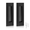yuntop Black Sliding Closet Door Handles Recessed Finger Flush Pulls