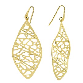 10:10 Origami earrings made of 925° silver plated in 18 carat gold. Designed and produced in Italy, Gold