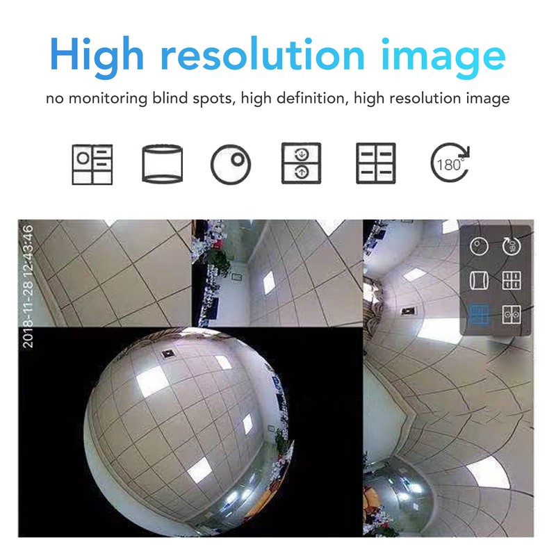 Fisheye Panoramic Camera AC 110‑240V 2MP Wifi 360 Degree Panoramic