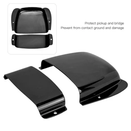 Pickup Bridge Cover, Zinc Ashtray Cover Set P Bass, Bass Bridge Alloy Bass Protective Cover for Electric Bass Guitar Performance Accessory (Black)
