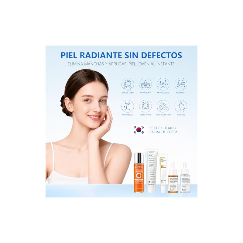 WEUD Skin Care Coreano 5 En 1 Kit, con 1
