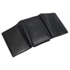 100% Leather Tri-fold Mens Wallet Black #961107