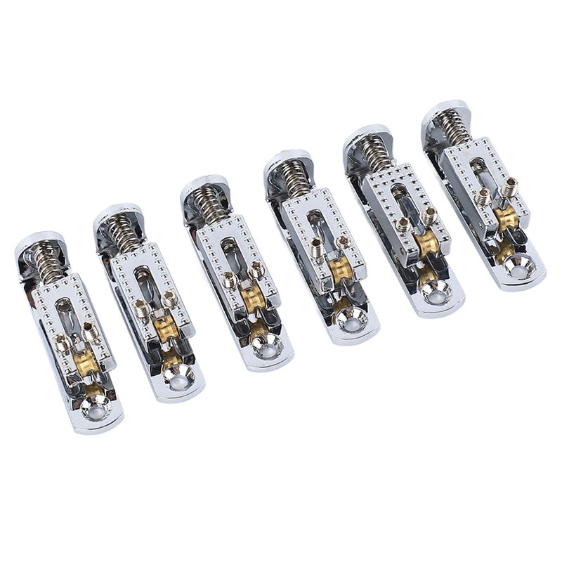 Electric Guitar Split Bridge Saddle Roller Ball String Plate Metal