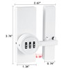 INIRET White 180 Degree Black Barn Door Lock,Mechanical Password Lock,3