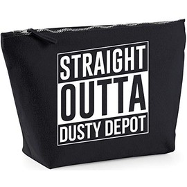 Hippowarehouse Straight Outta Dusty Depot printed make up cosmetic wash bag 18x19x9cm