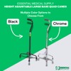 Essential Medical Supply Large Base Quad Cane in Black -