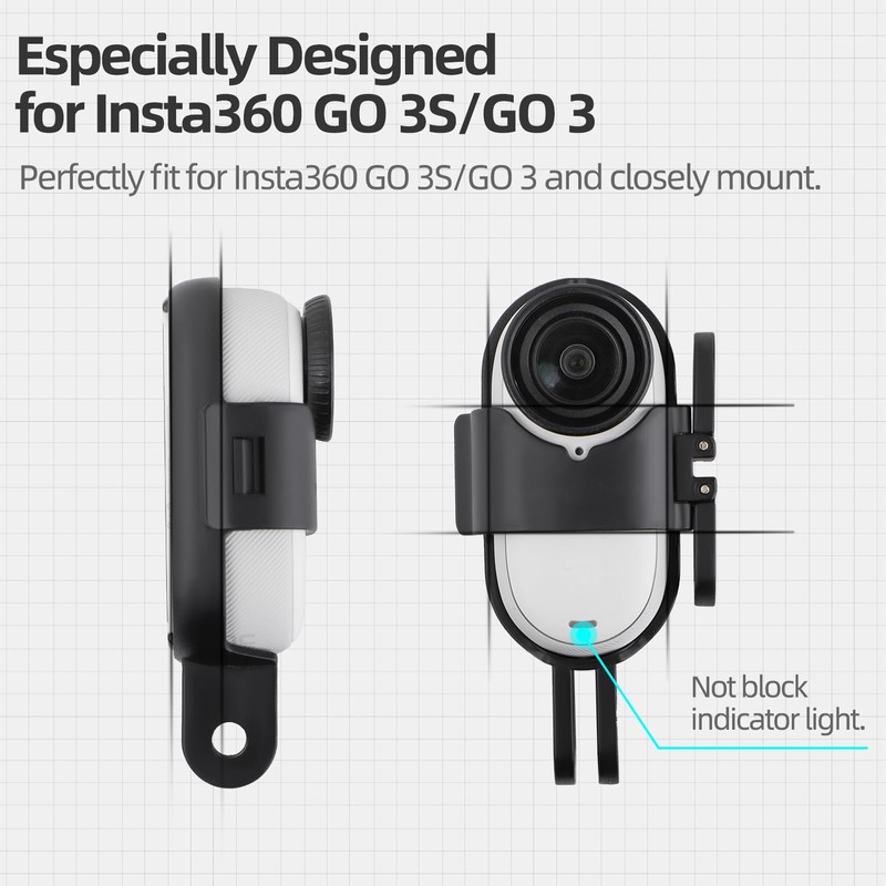 Buziba Camera Mount Adapter for Insta360 GO 3S/GO 3 Foldable