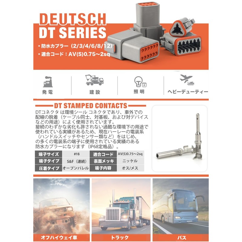IWISS NK-94 DT Connector, Male to Female Waterproof Coupler, 2-Pole
