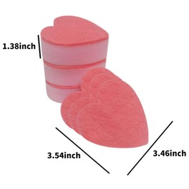 Perastra Heart Shaped Sponge, Dual-Sided Kitchen Scrubber for Washing Dishes, Pots, Pans and General Household Cleaning, Light Pink (6 Pack)