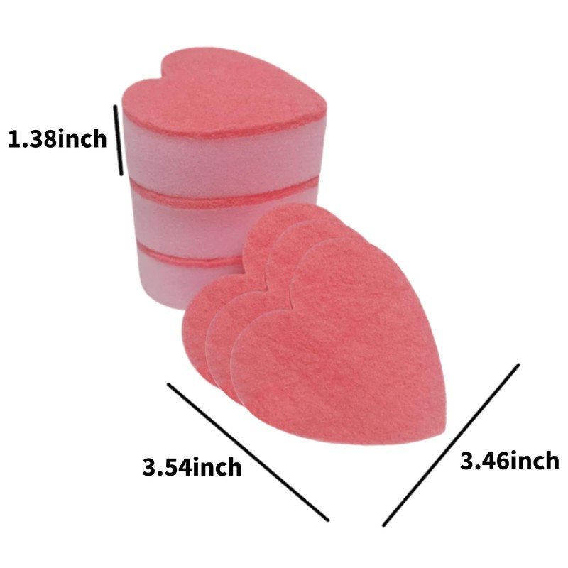 Perastra Heart Shaped Sponge, Dual-Sided Kitchen Scrubber for Washing Dishes,