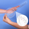 Lekgavd Goniometer 12 Inch, 360 Degree Plastic Orthopedic Angle Ruler,
