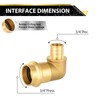(10 Pack) FOSKAN 3/4"Press x 3/4"PEX Crimp Elbow,Brass Press Fitting,Connection