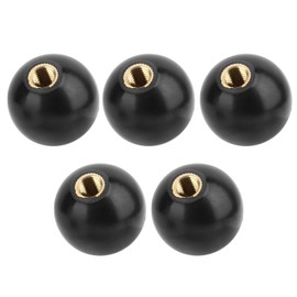 equlup Ball Lever Knob, 5pcs 35mm M10 Female Thread Ball Knob Black Engineering Plastic Round Ball Lever Knob Replacement for Machine Tools