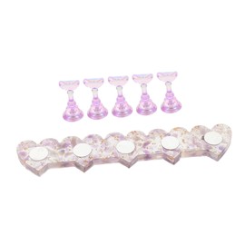 minkissy Realistic Texture Nail Art Practice Stand for Beginners Portable Fake Nail Holder Manicure Training Tool for Home and Salon Use Stylish Design for Skill Improvement