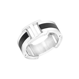 s.Oliver 2035800 Men's Ring Stainless Steel Bicolour Comes in Jewellery Gift Box, None