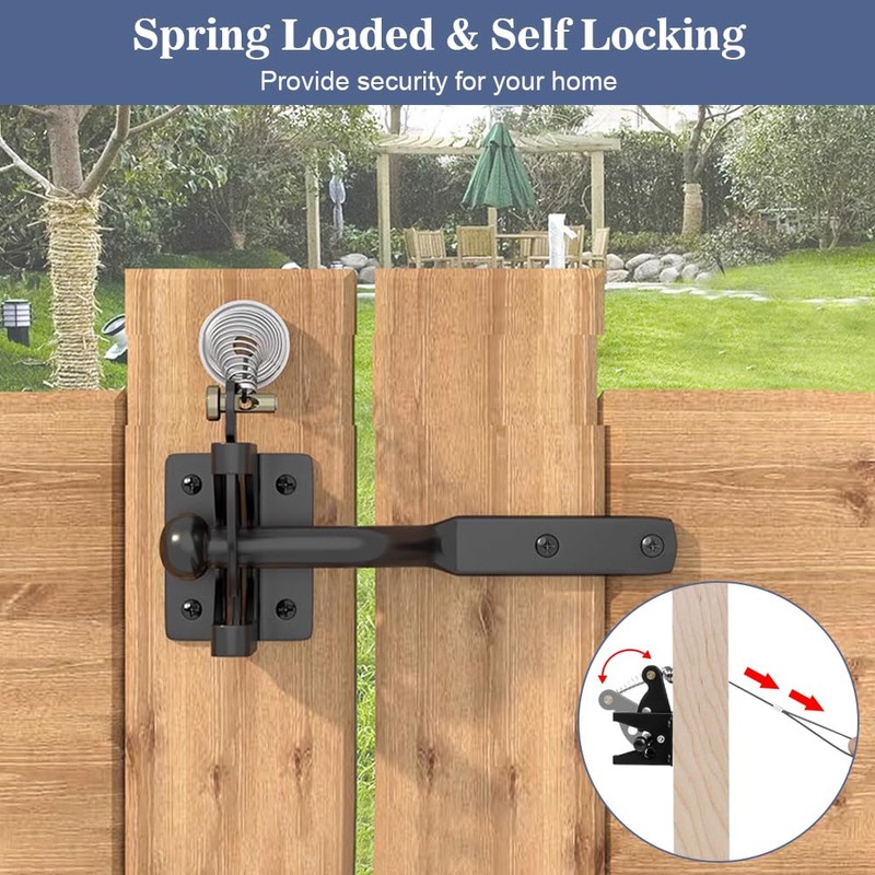 ADERTOS Self Locking Gate Gravity Latch Carbon Steel Auto Gate