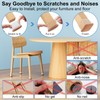 16 Pcs Clear Chair Leg Floor Protectors for Hardwood Floors
