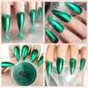 FNNZ Chrome Nail Powder, Emerald Metallic Nail Powder Pigment Premium