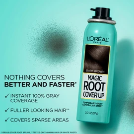 L'Oreal Paris Magic Root Cover Up Gray Concealer Spray Light Golden Brown 2 oz.(Packaging May Vary)
