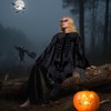 HATINXIA Disfraces de Halloween para mujer, poncho de esqueleto de