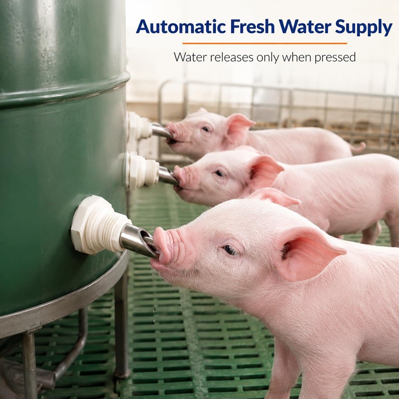 5pcs Pig Nipple Waterer for Barrel Kit – Automatic Stainless