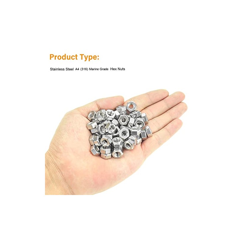 TERF® M5 Hex Hexagon Nut M5 (5mm) Stainless Steel A4