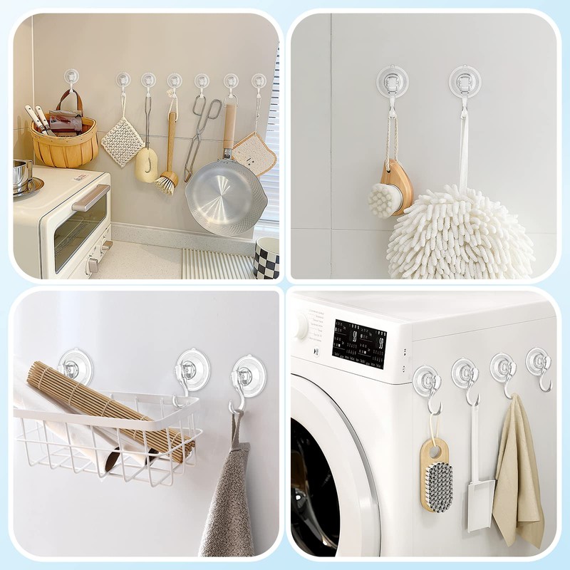 HMSEC Suction Cup Hooks, Heavy Duty Wreath Hanger Recyclable Suction