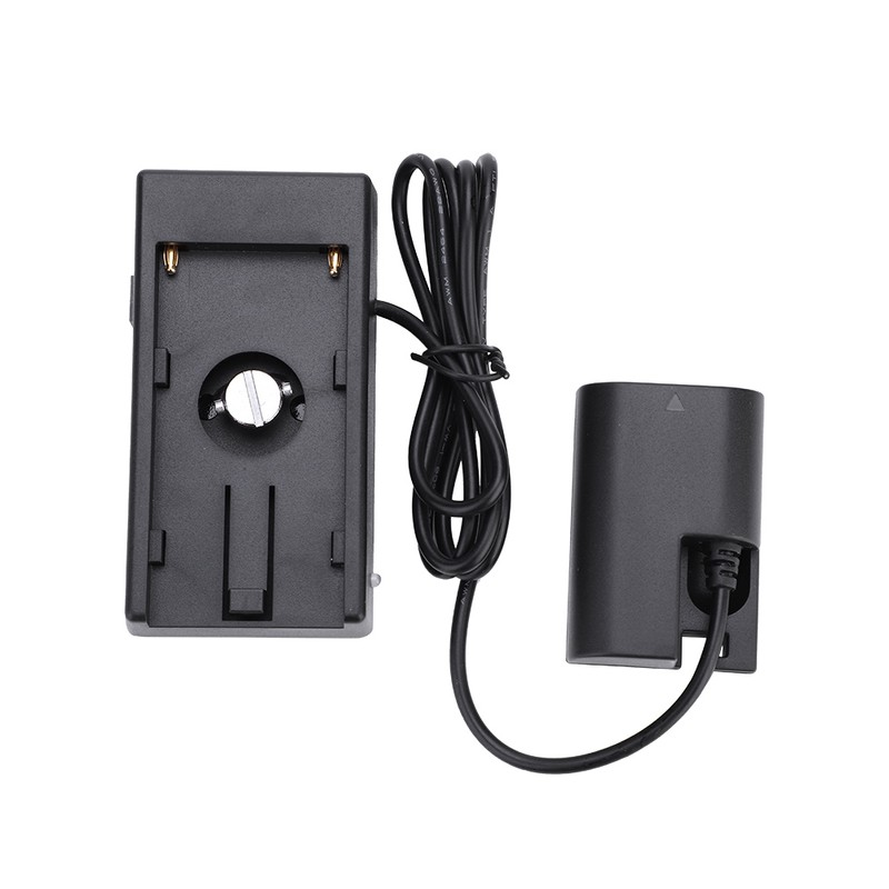 NP-F970 to LP-E6 Dummy Battery Plastic Plate Mount Adapter Cable