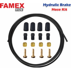 Famex Ride Zoom Hydraulic Brake Hose Kit, Bike Disc Brake Oil Tube 2500mm Bike Hydraulic Disc Brake Hoses Kit for Zoom Hydraulic Brake Series