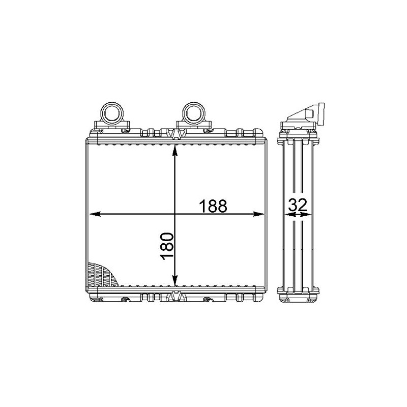 MAHLE Behr AH 222 000S Interior Heat Exchanger