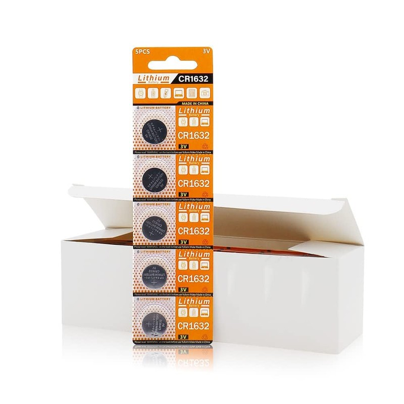 Cotchear 5pcs/Pack CR1632 Button Battery 3V CR1632 Lithium Coin Cell