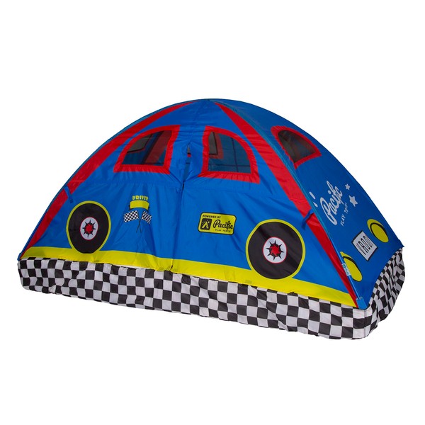 Pacific Play Tents 19711 Kids Rad Racer Bed Tent Playhouse - Full Size Mattress