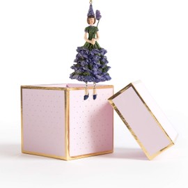 ROSEMARIE SCHULZ Heidelberg Decorative Figurine Lavender Girl for Hanging with Gift Box/Lavender Figure/Decorative Figure/Flower Sculpture/Garden Figure for Indoor Use