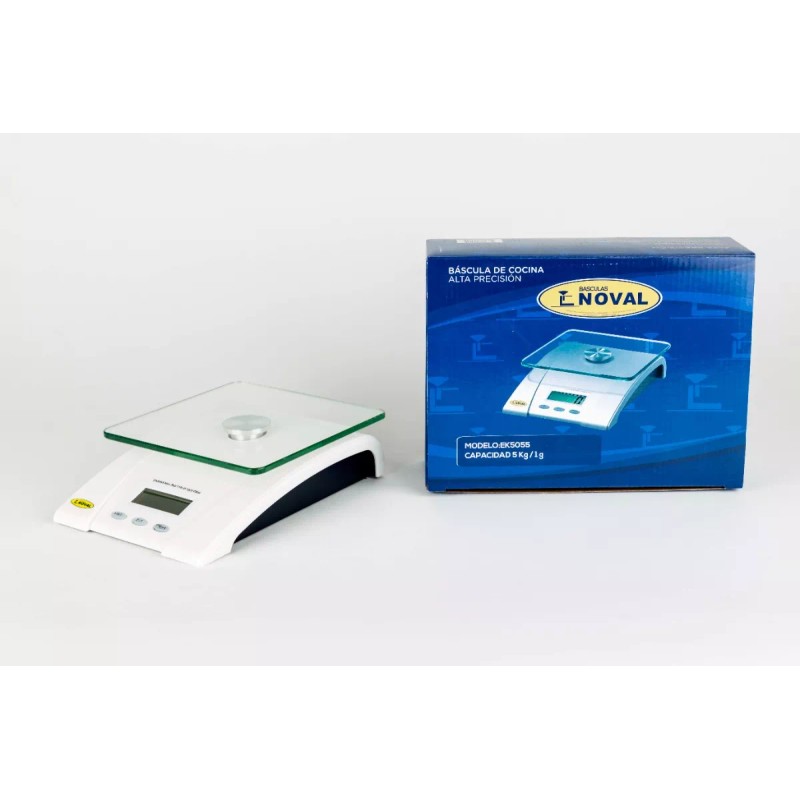 Noval Bascula Digital De Cocina Blanca 5 Kg Noval Color