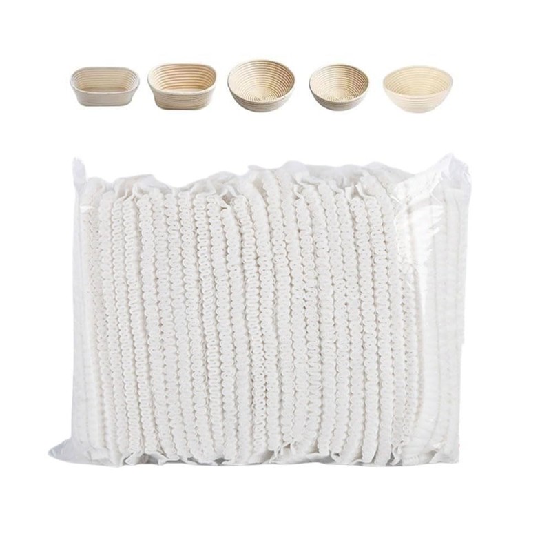 Banneton Liner,Non Woven Banneton Liner Non-Stick Dough,100 Pcs Elastic Bread
