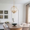 ACANER 4-Light Brushed Gold Chandeliers for Dining Room, 15.6" Farmhouse
