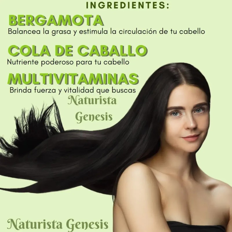 Shampoo Bergamota 1lt. Kit 2 Pzs Más Tónico Capilar Florigan